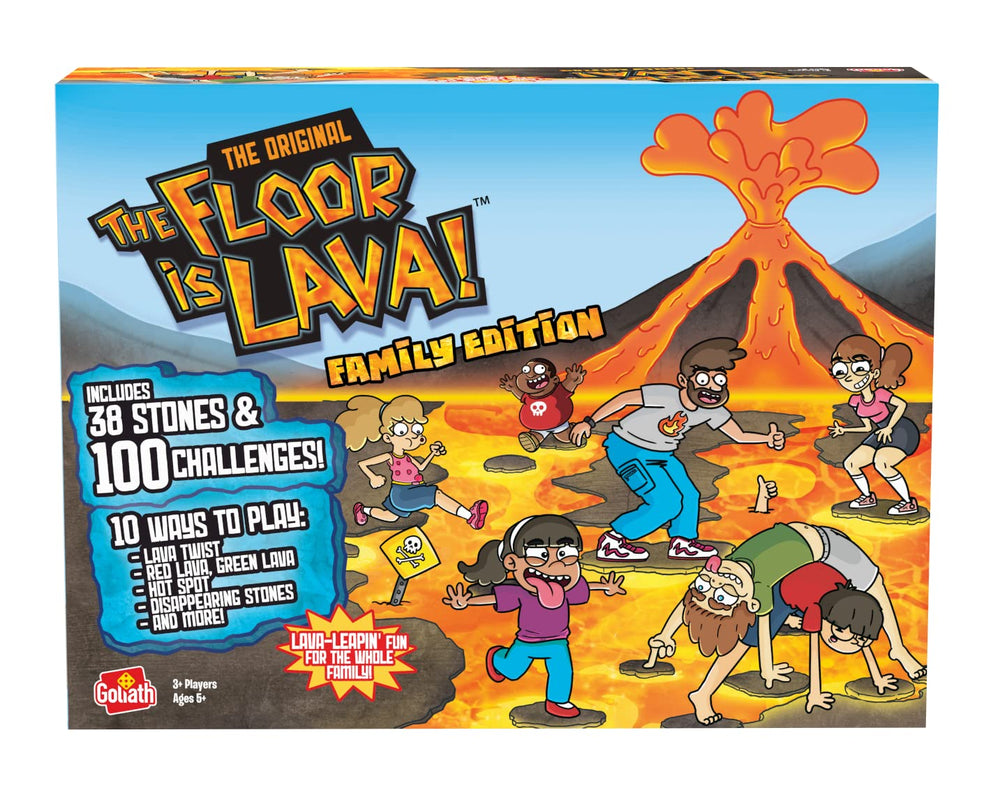 Goliath Floor is Lava Family Edition tiles encourage active play and family fun.