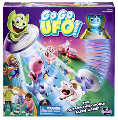 Goliath Go Go UFO game: three springy UFOs in action for fast, fun rounds.