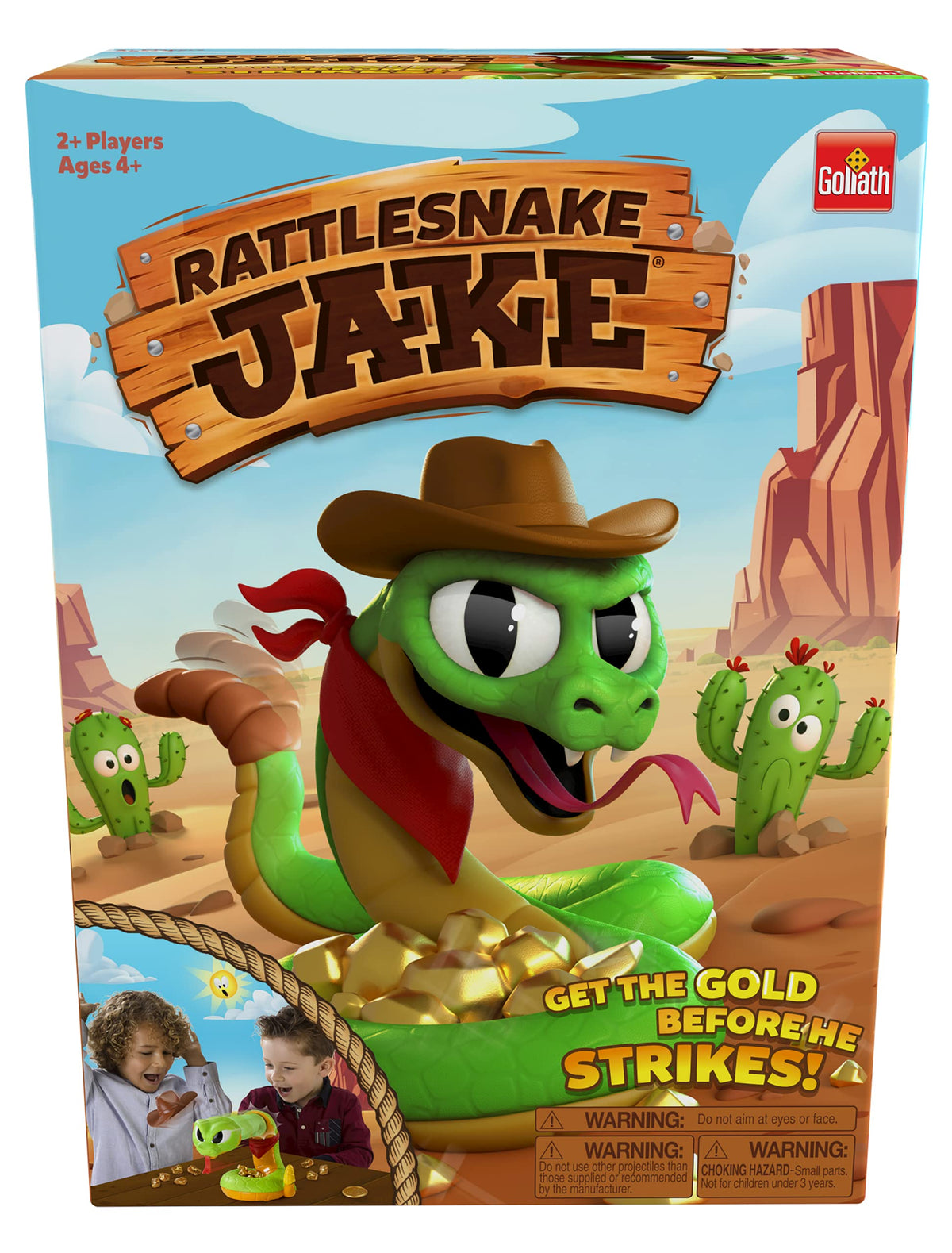Goliath Rattlesnake Jake game box invites family night.