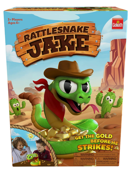 Goliath Rattlesnake Jake game box invites family night.