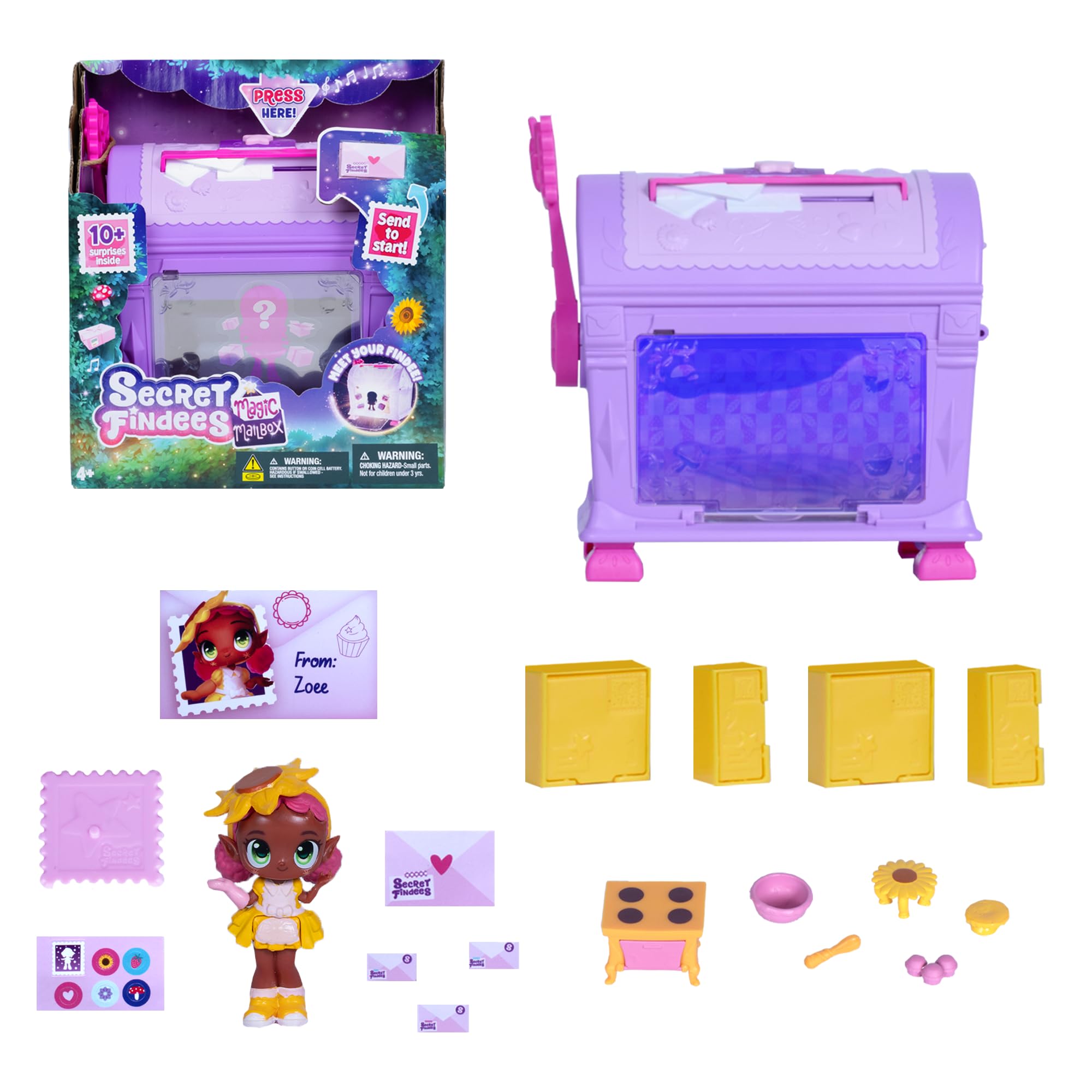 Goliath Secret Findees box reveals Zoee or Hailee for kids.