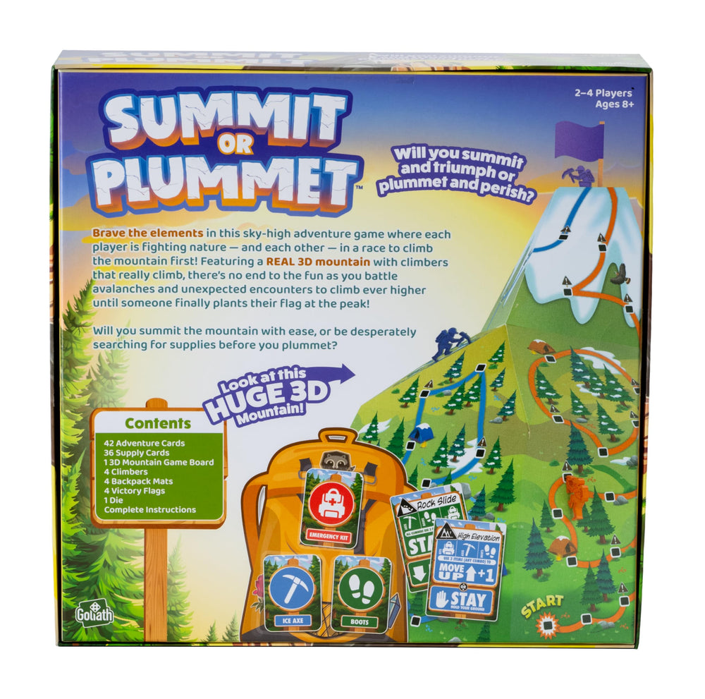 Goliath Summit or Plummet backpack mats organize play and pace.
