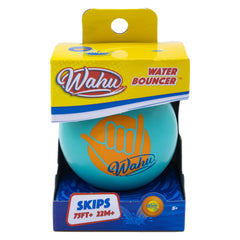 Goliath Wahu Water Bouncer teal close-up showing a waterproof 3.5-inch ball for water games.