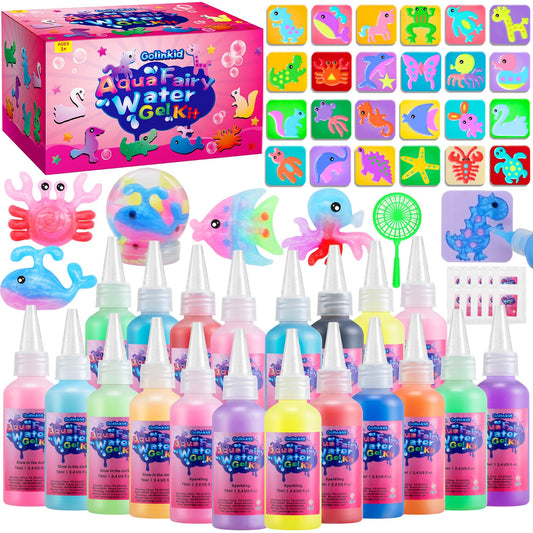 Golinkid Magic Water Elf bottle setup with colorful 70 ml containers for crafts.