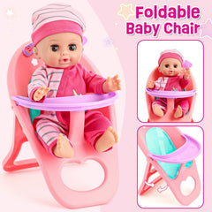 Golray 12in girl doll drinking wetting action demonstrates lifelike diaper experience
