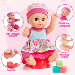 Golray 12in girl doll movable joints enable quick outfit changes