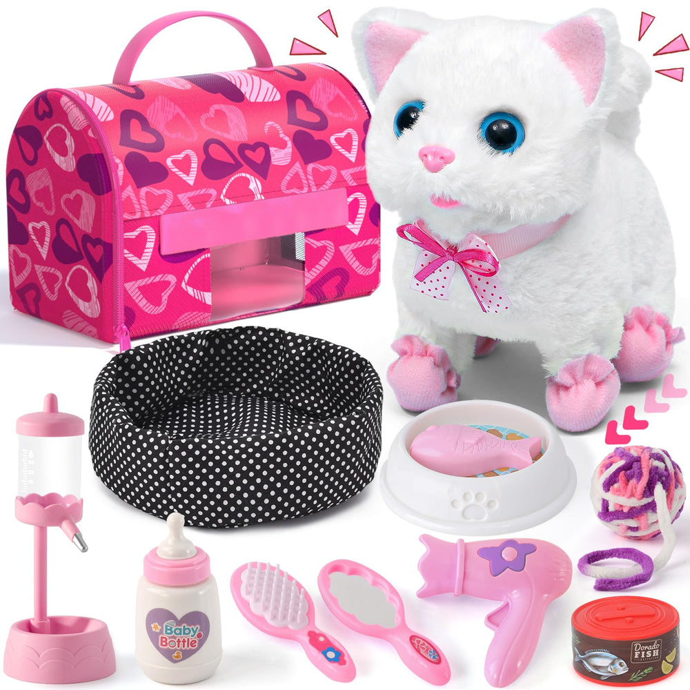 Golray cat toy walking and meowing action for engaging pretend play