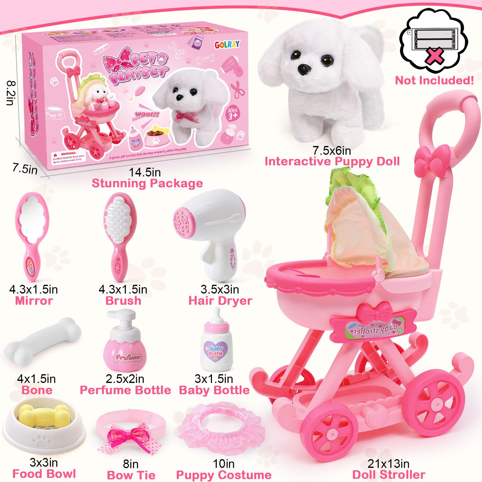 Golray doll stroller and dining-chair function for versatile pretend play.