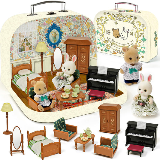 Golray dollhouse suitcase kitchen open promotes portable imaginative play on the go.