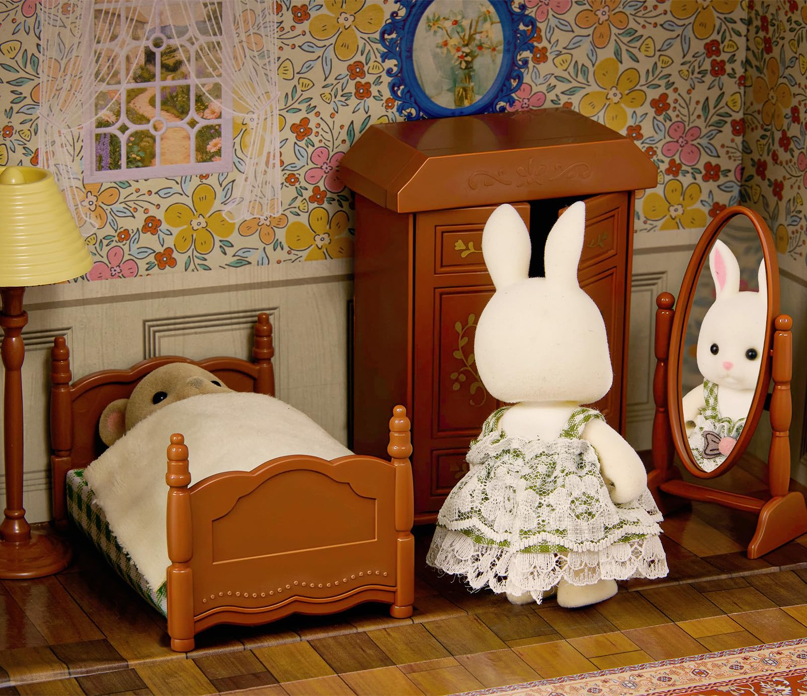 Golray dollhouse suitcase wardrobe keeps outfits organized during play.