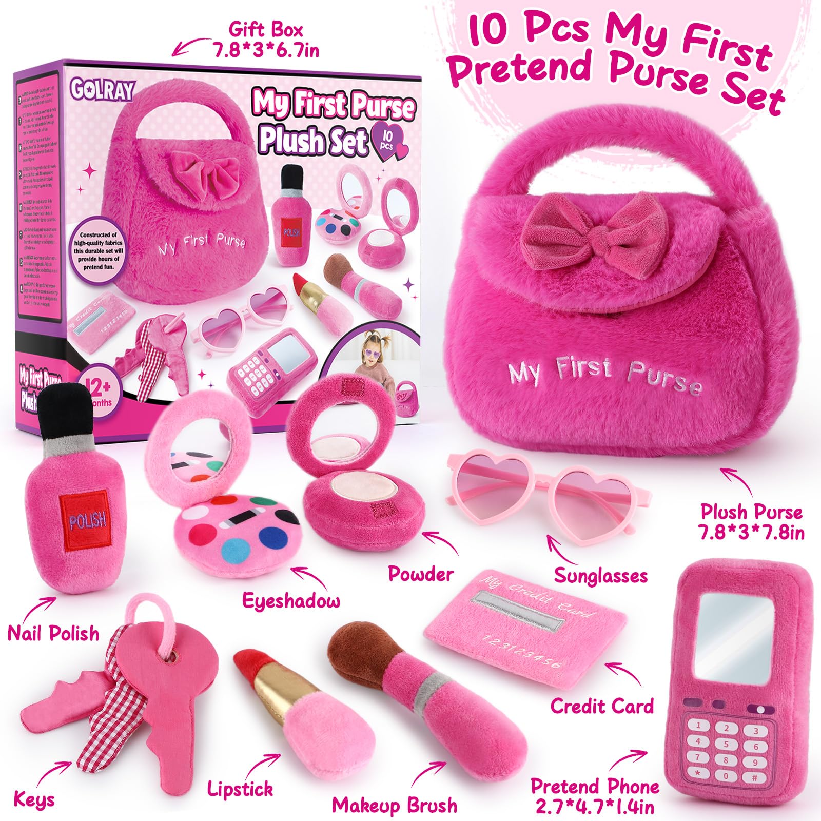 Golray powder puff with Velcro for easy pretend application