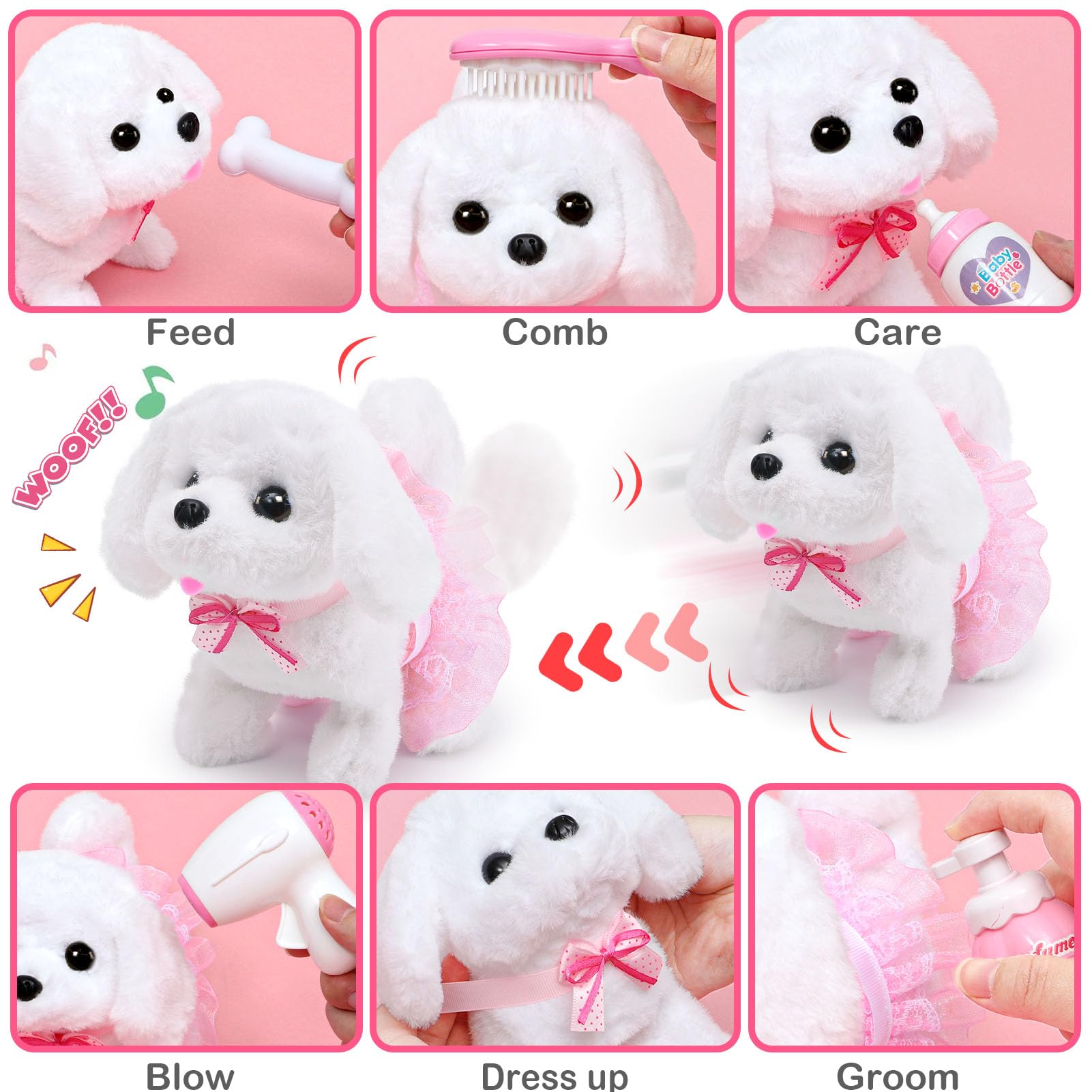 Golray puppy care set and outfits for imaginative grooming and dressing up.
