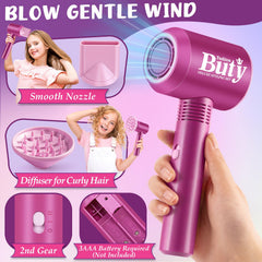 Golray realistic hair dryer and curling iron for authentic salon role-play.