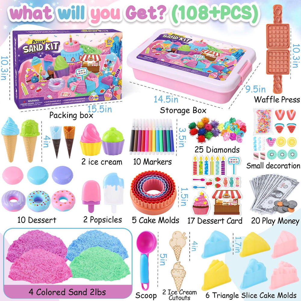 Golray multicolor 2lb sensory sand for endless dessert pretend play.
