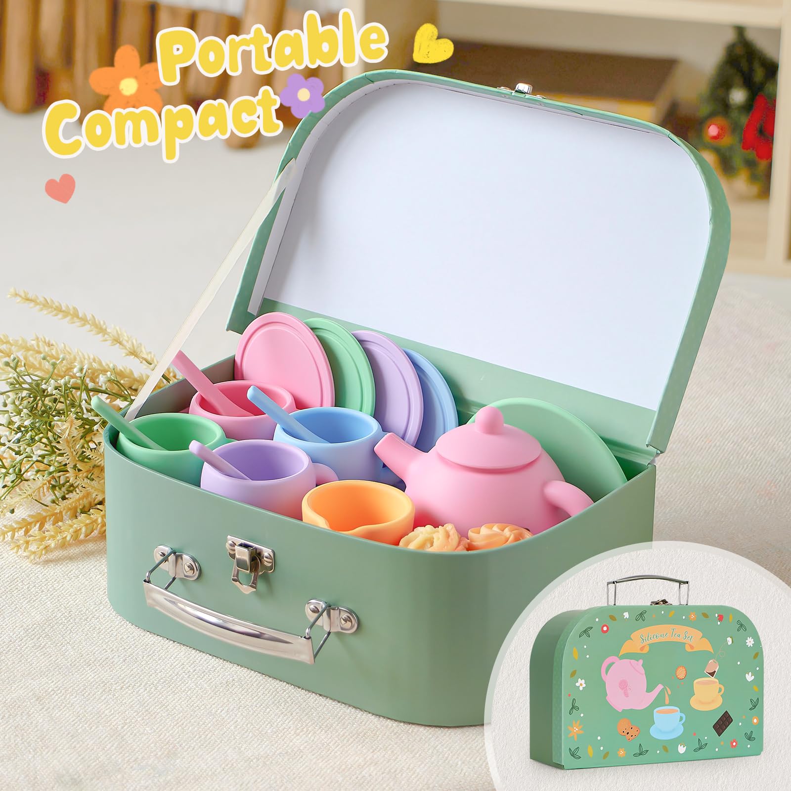 Golray silicone dinner plate for coordinated pretend meals