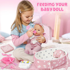 Golray soft bassinet and quilt create a cozy sleeping space for the doll.