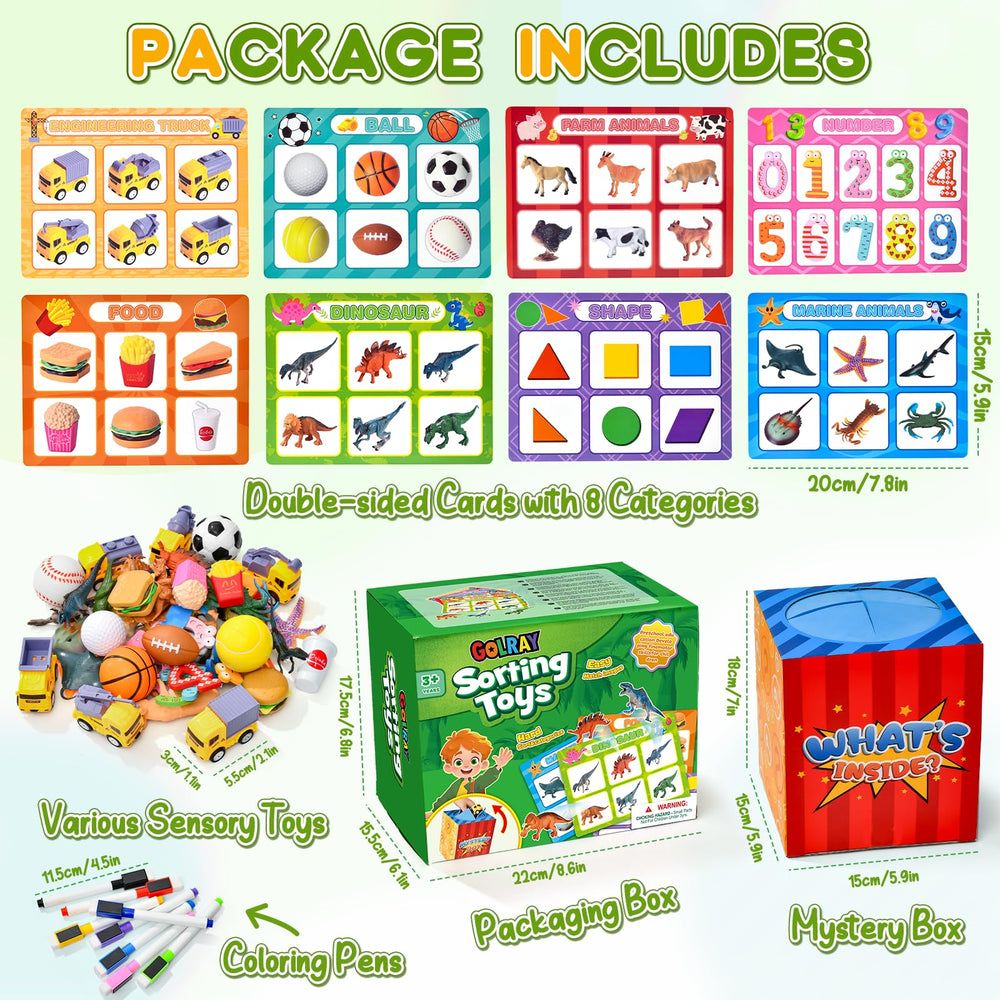 Golray 8 theme sorting kit promotes color and shape recognition at home