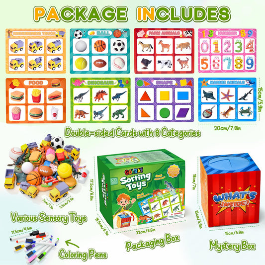 Golray 8 theme sorting kit promotes color and shape recognition at home