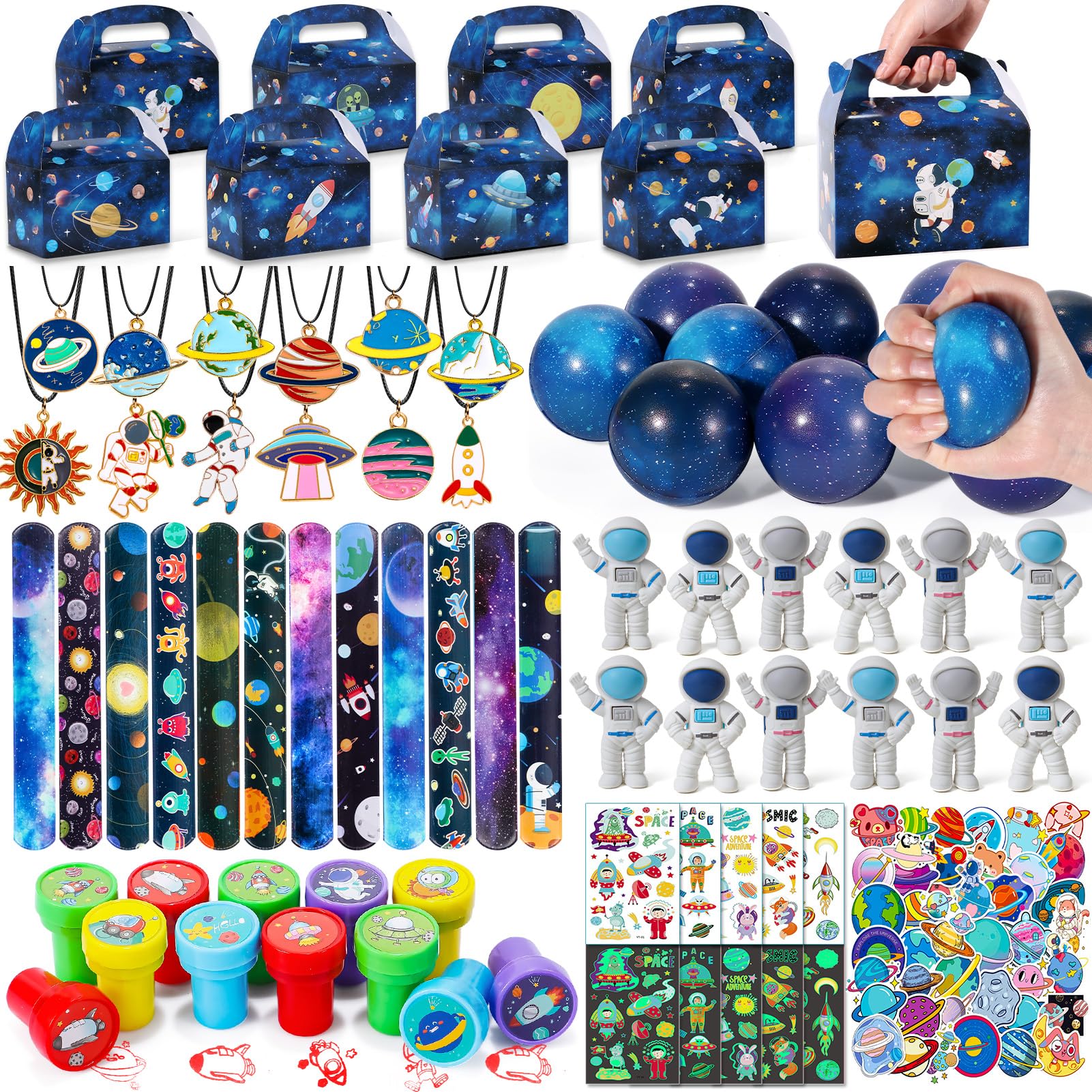 Golray space party favors box showcasing vibrant packaging for a galaxy-themed party