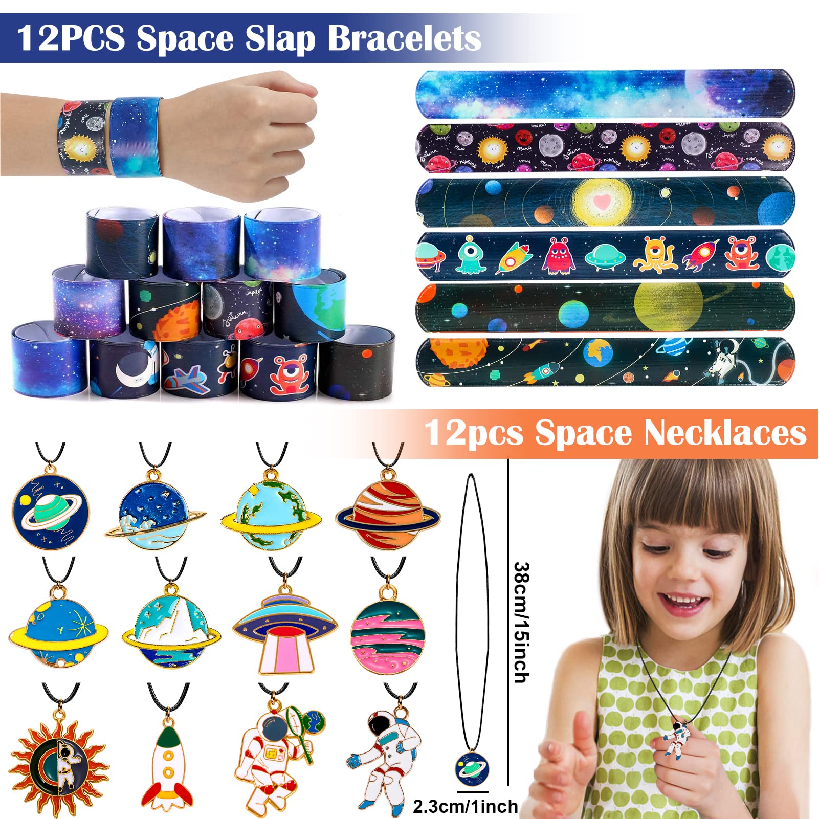 Golray space stampers create personalized labels and craft accents for kids' parties