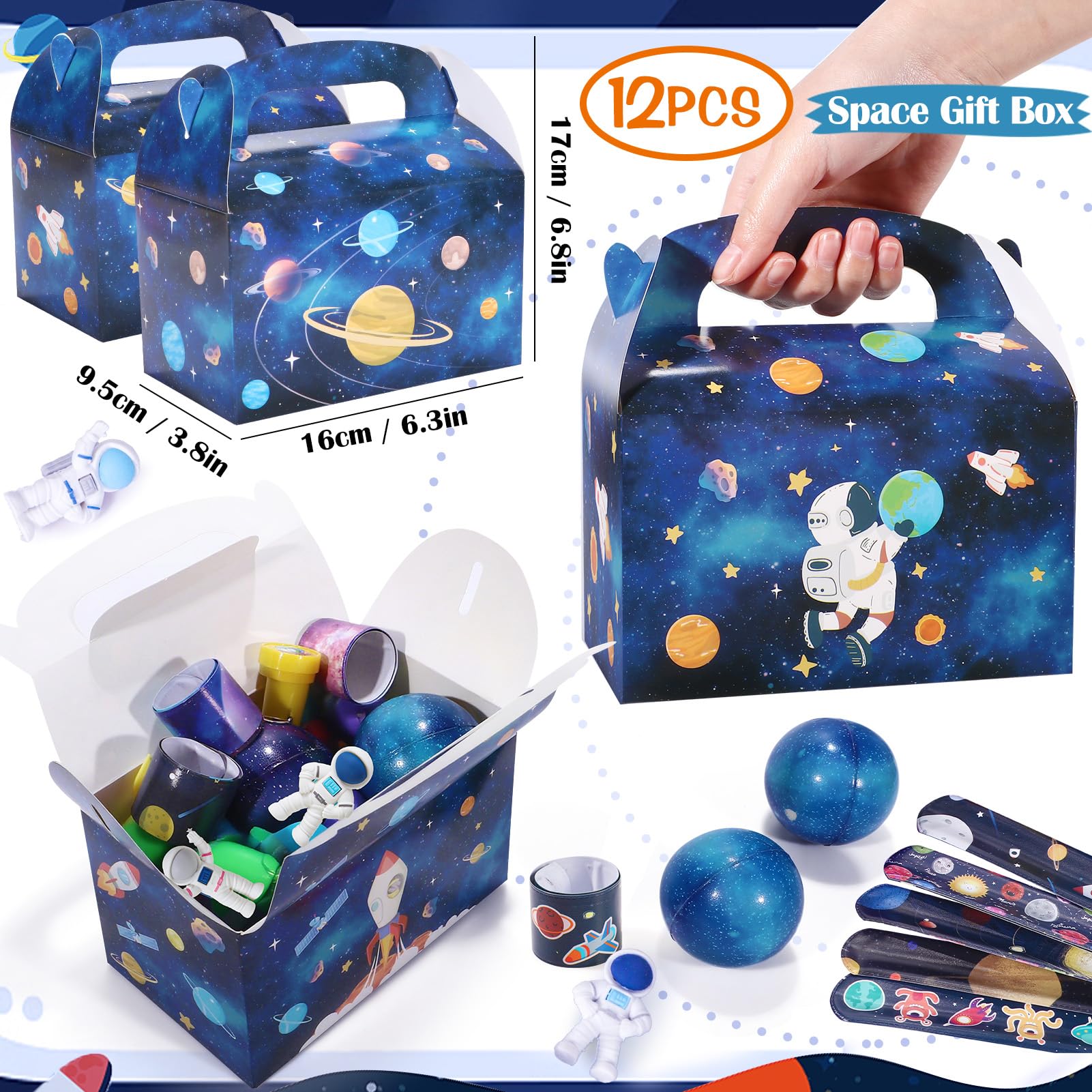 Golray space sticker sheets with various designs for decorating bags and crafts