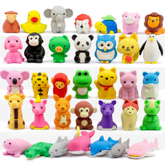 GOMIMEOR animal erasers pack ideal classroom prizes and play