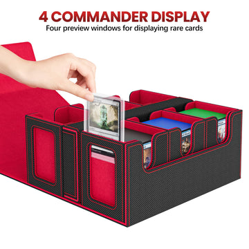 Gomyrod 600+ card capacity suitable for unsleeved and sleeved setups