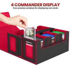 Gomyrod 600+ card capacity suitable for unsleeved and sleeved setups