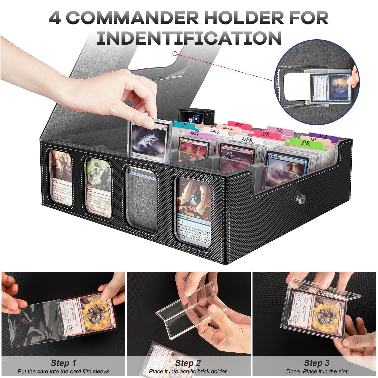 Gomyrod four-row deck box with portable handle for easy transport