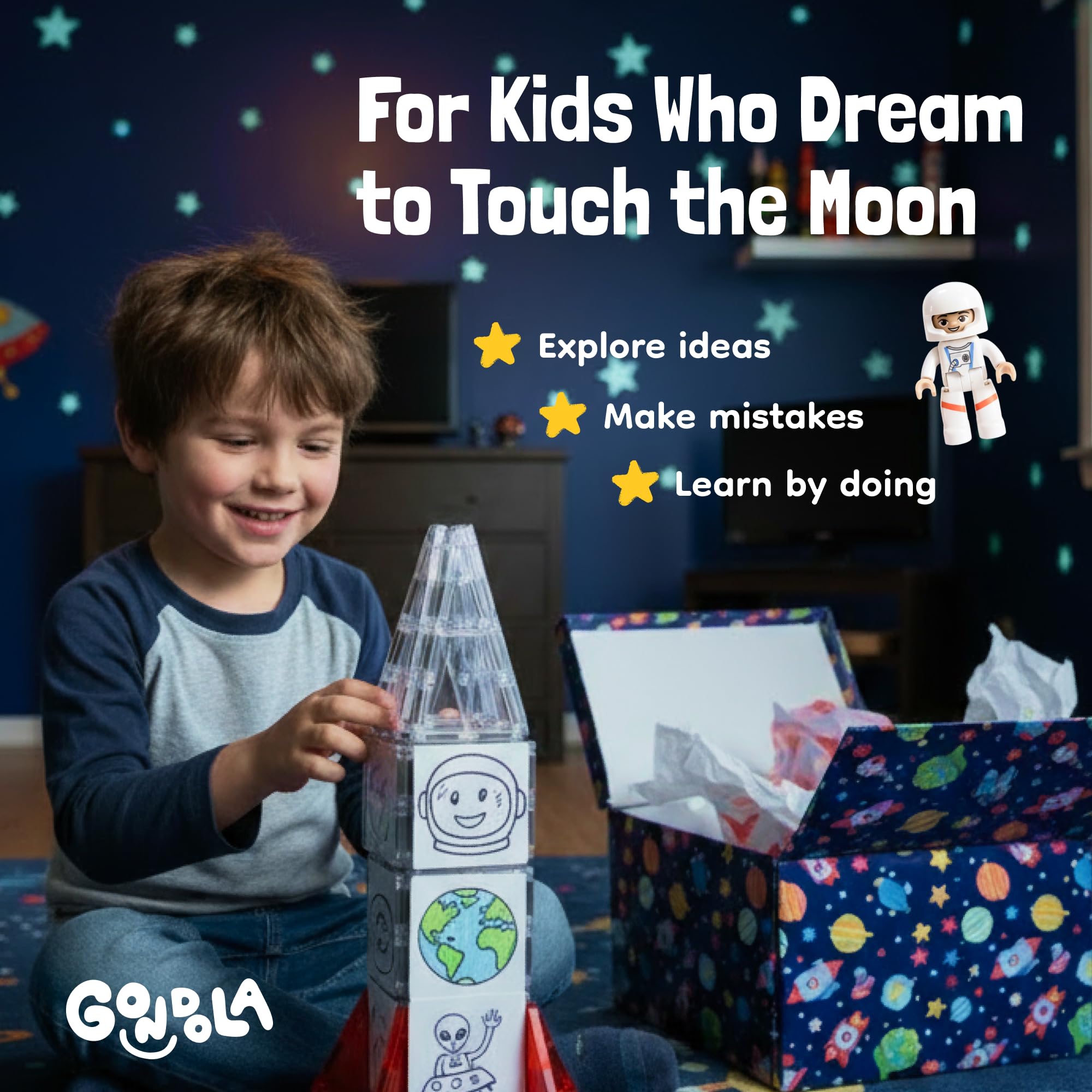 Gondola Indoor Play for Kids supports screen-free learning