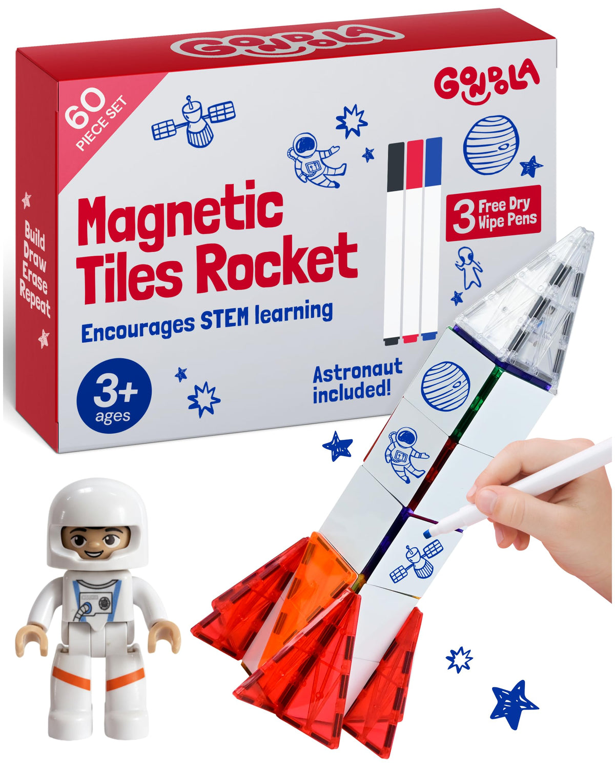 Gondola Space Tiles for rocket construction promote safe, focused building play