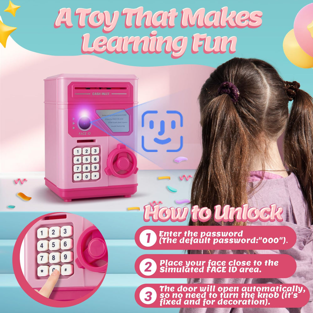 GONINO pink ATM piggy bank gift idea for birthdays