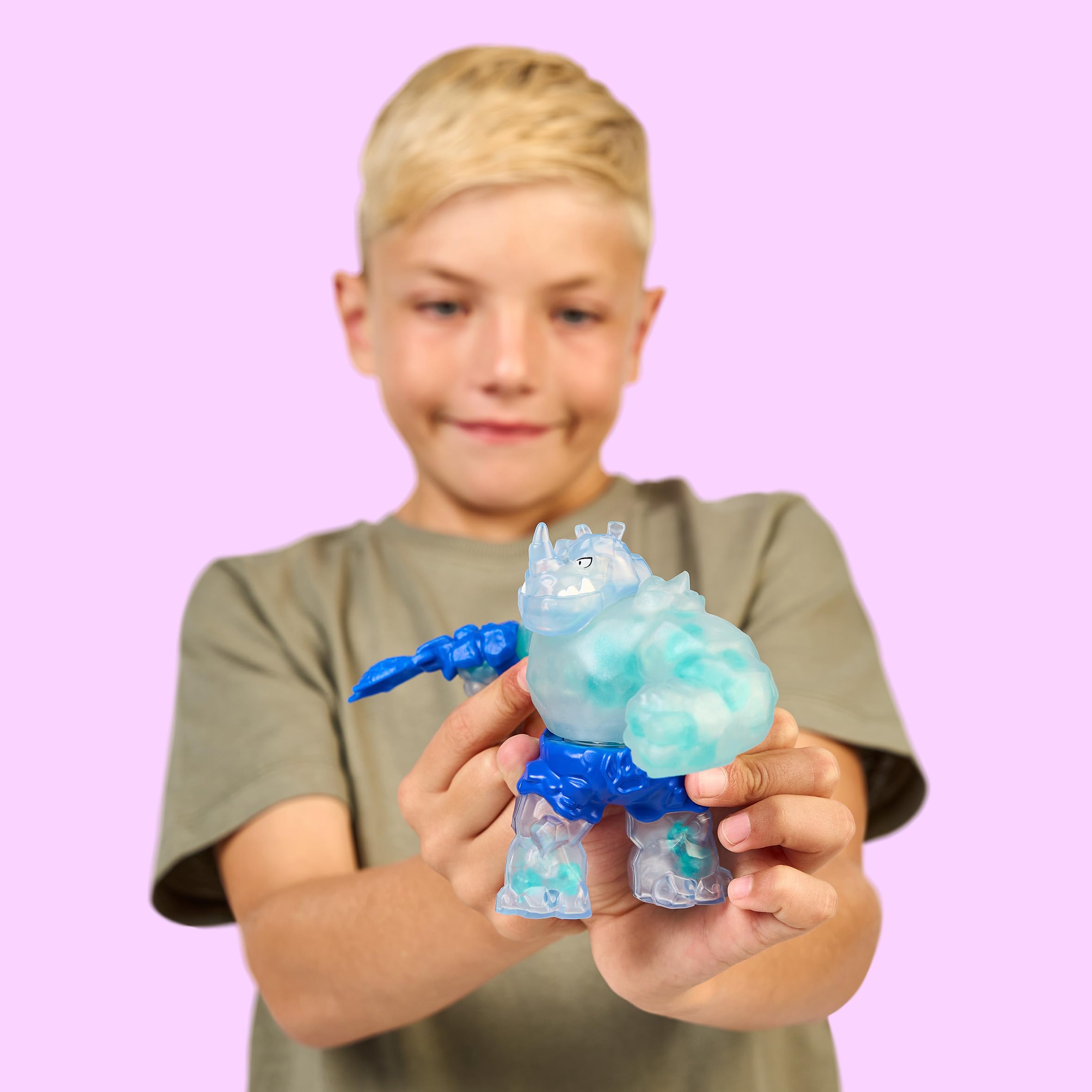 Goo Jit Zu Meteor Madness Rhinostone galactic design enhances display appeal.