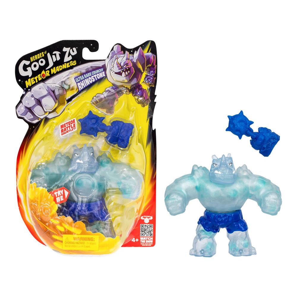 Goo Jit Zu Meteor Madness Rhinostone front view with stretchy texture and cosmic colors.