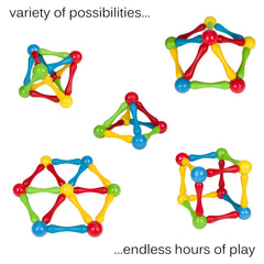 Goobi open-ended play setup sparks creativity in construction and storytelling.