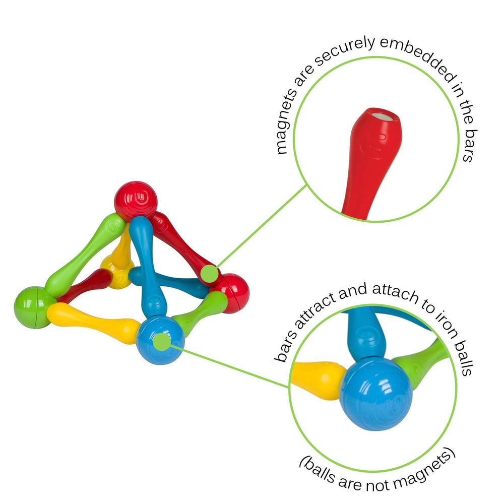 Goobi oversized magnetic bars enable safe magnetic exploration for toddlers.
