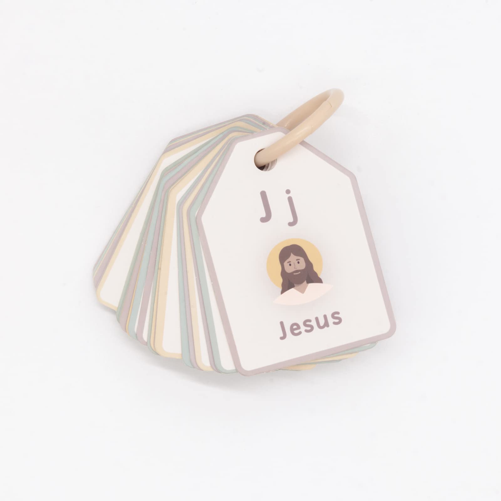 Good Ground Bible ABC flash cards with bright letters for early literacy at home
