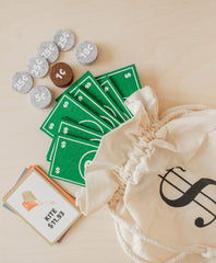 Good Ground pretend wallet helps kids organize money during role-play