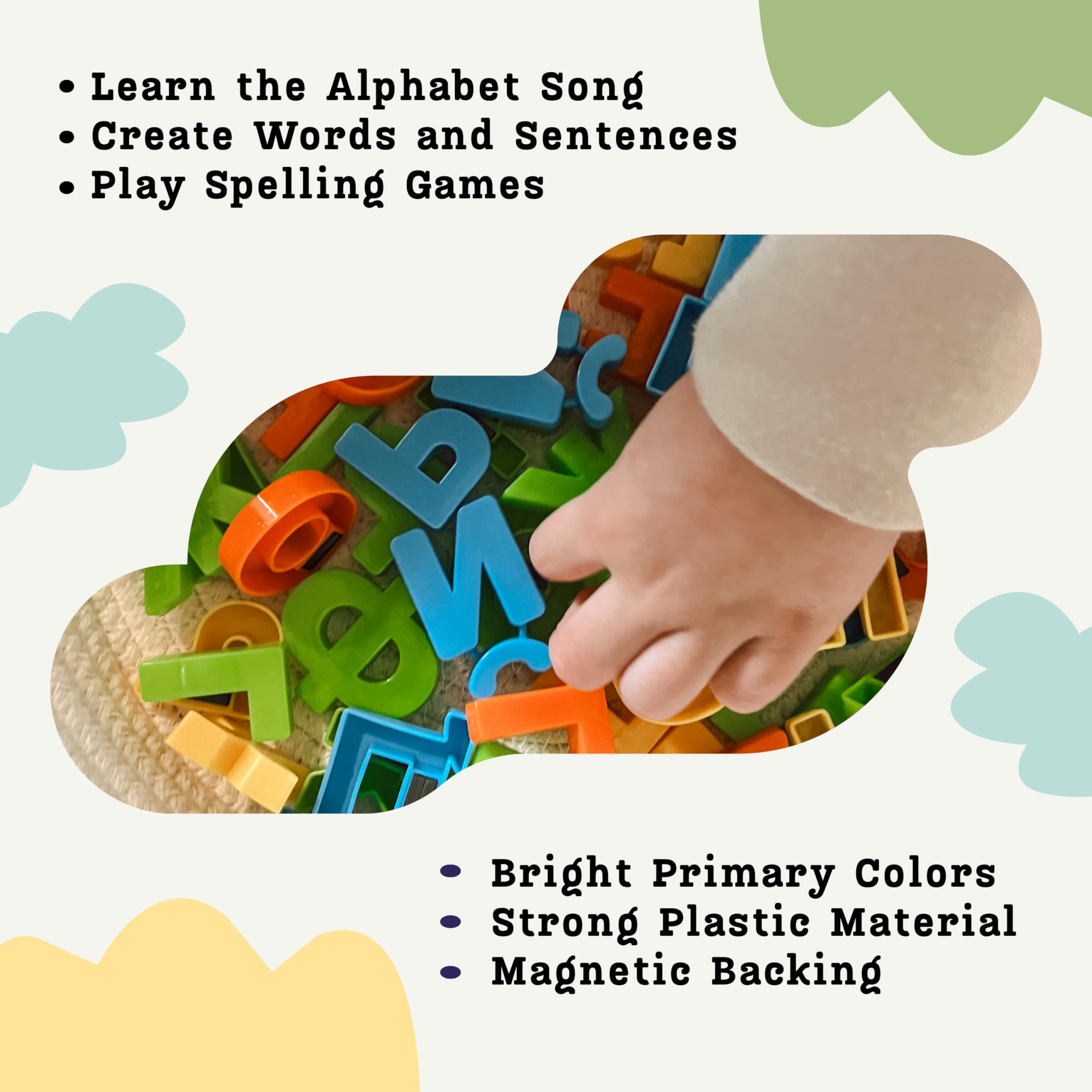Good Ground colorfully colored Russian alphabet letters two sets for word building