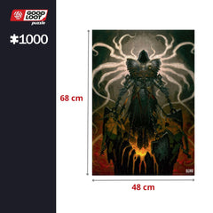 Good Loot Diablo 4 Inarius puzzle canvas finish: glare-reducing surface for easier viewing.