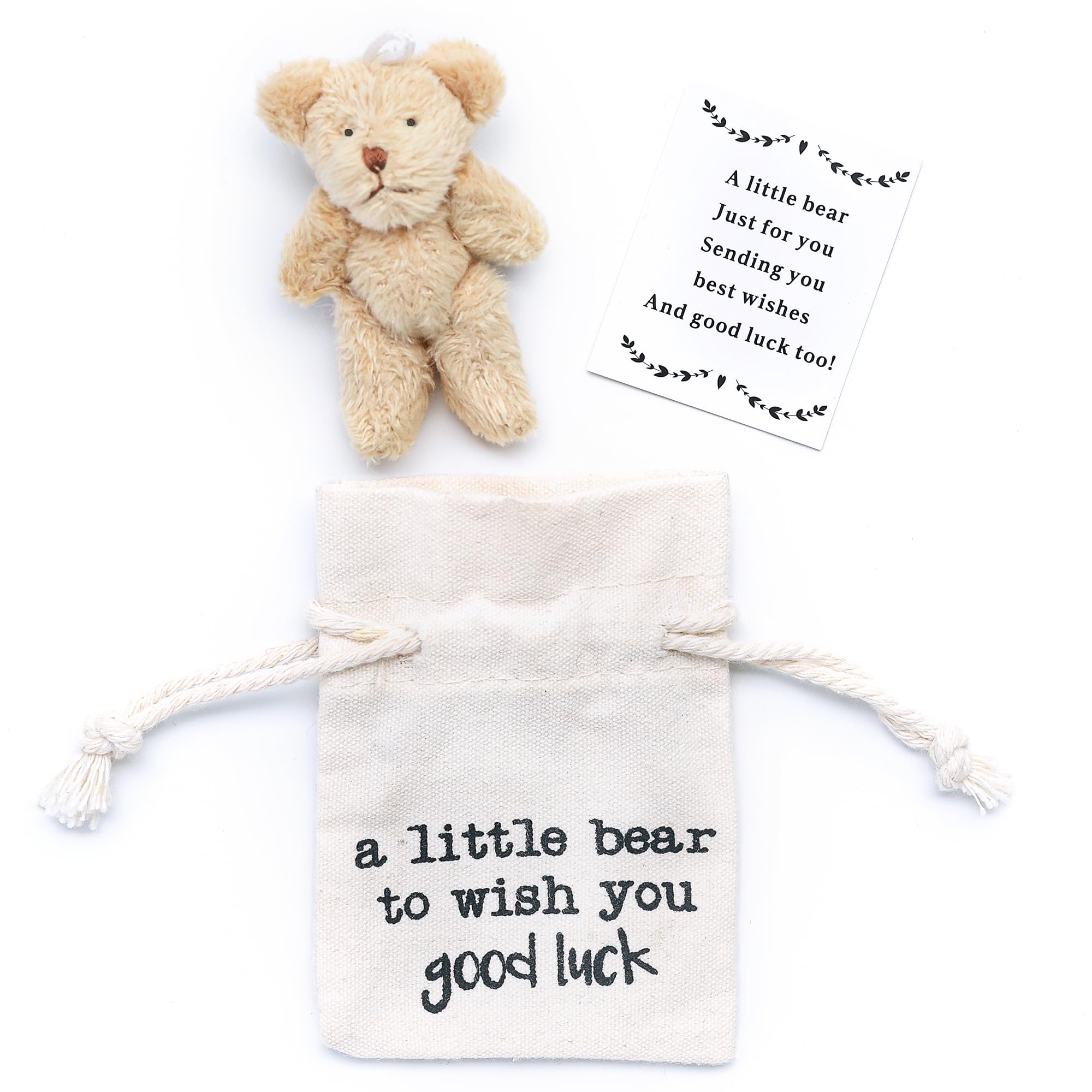 Good Luck Gift Pocket Bear front view, a thoughtful exam encouragement keepsake.