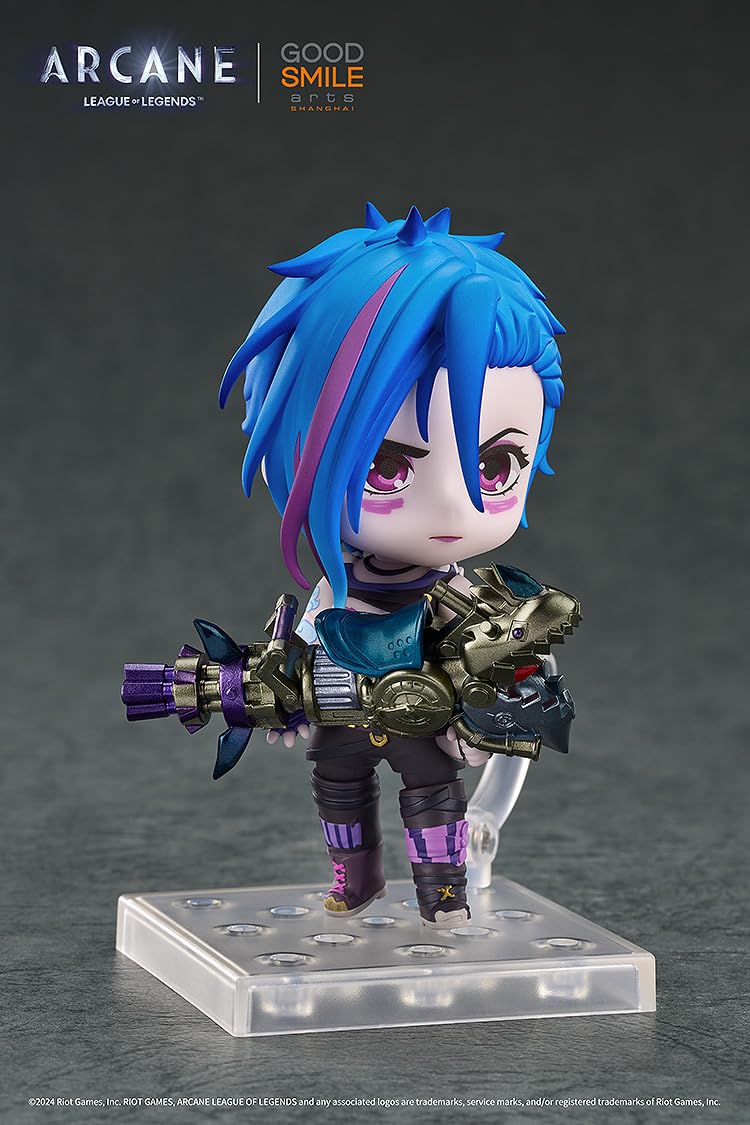 Good Smile Company Jinx Arcane Nendoroid serious expression for dramatic display
