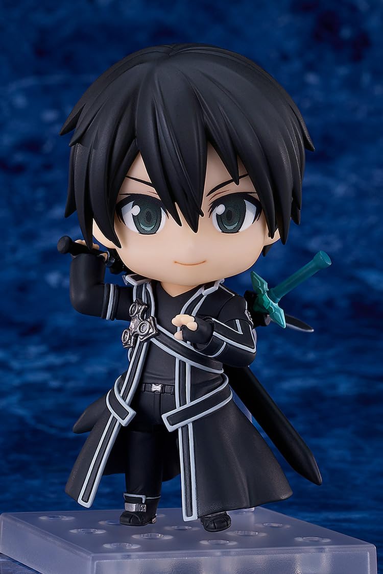 Good Smile Kirito 2.0 Nendoroid with Dark Repulser for action-ready display.