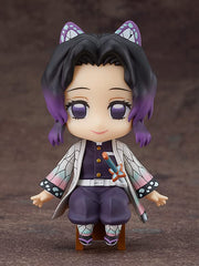 Good Smile Demon Slayer Shinobu Kocho Swacchao face close-up showing detailed portrait.