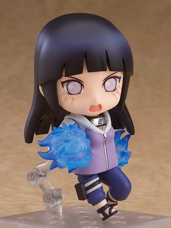 Good Smile Hinata Nendoroid hair sculpt captures Shippuden look for authentic display.