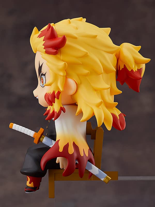 Good Smile Kyojuro Rengoku Swacchao desk shelf display fits compact setups.