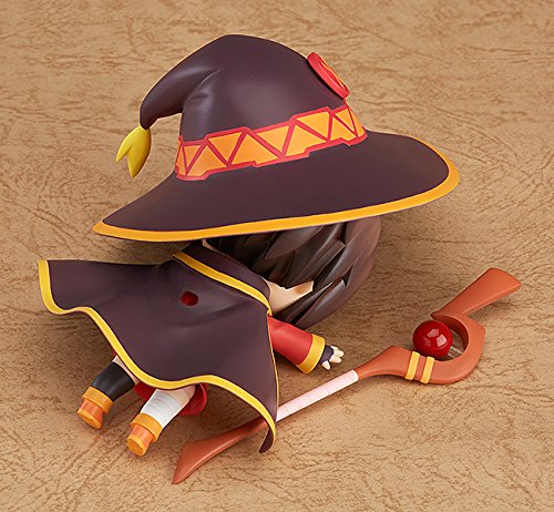 Good Smile Megumin Nendoroid base stand supports stable pose.