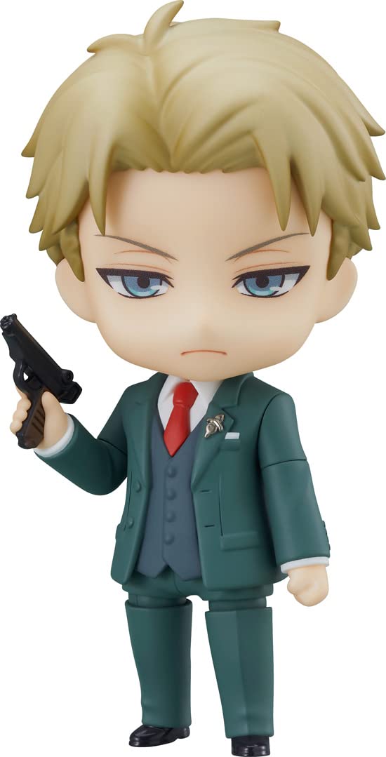 Good Smile Company Loid Forger Nendoroid in dynamic pose for Spy x Family display