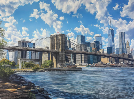 GoodDay Puzzles Brooklyn Bridge assembly in-box image for organized, self-contained solving.