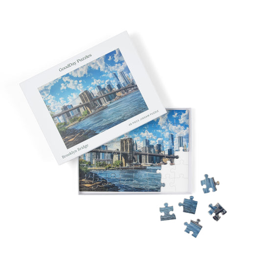 GoodDay Puzzles large-piece assembly on table showing easy-handling and less precision.